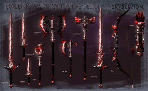 daedric skyrim weapons